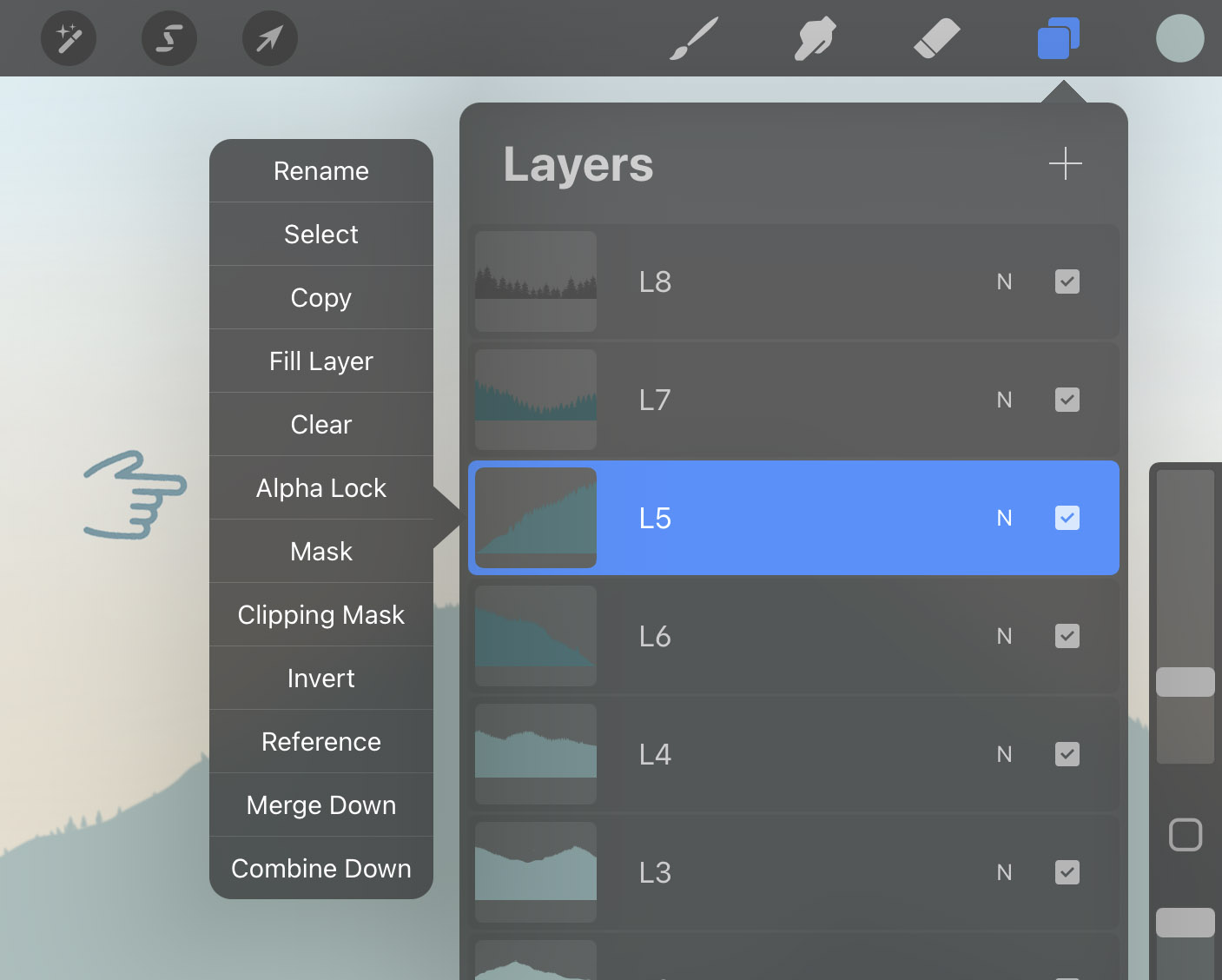 Understanding layers in Procreate