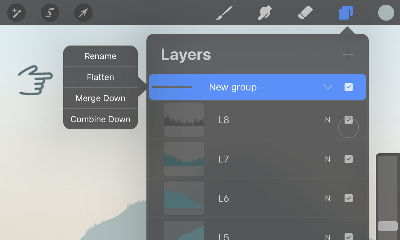 Understanding layers in Procreate