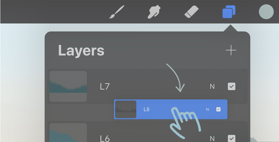 Understanding layers in Procreate