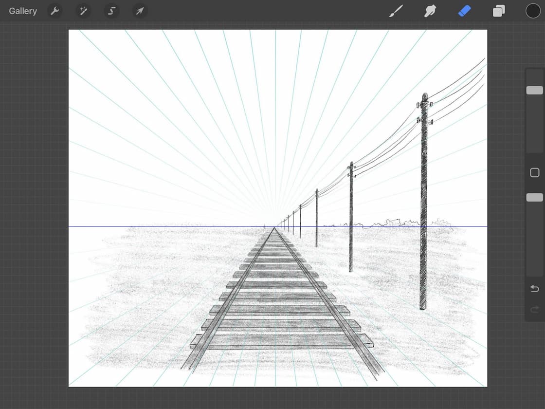 Perspective Illustration in Procreate