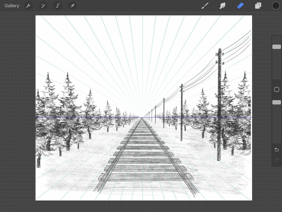 Perspective Illustration in Procreate