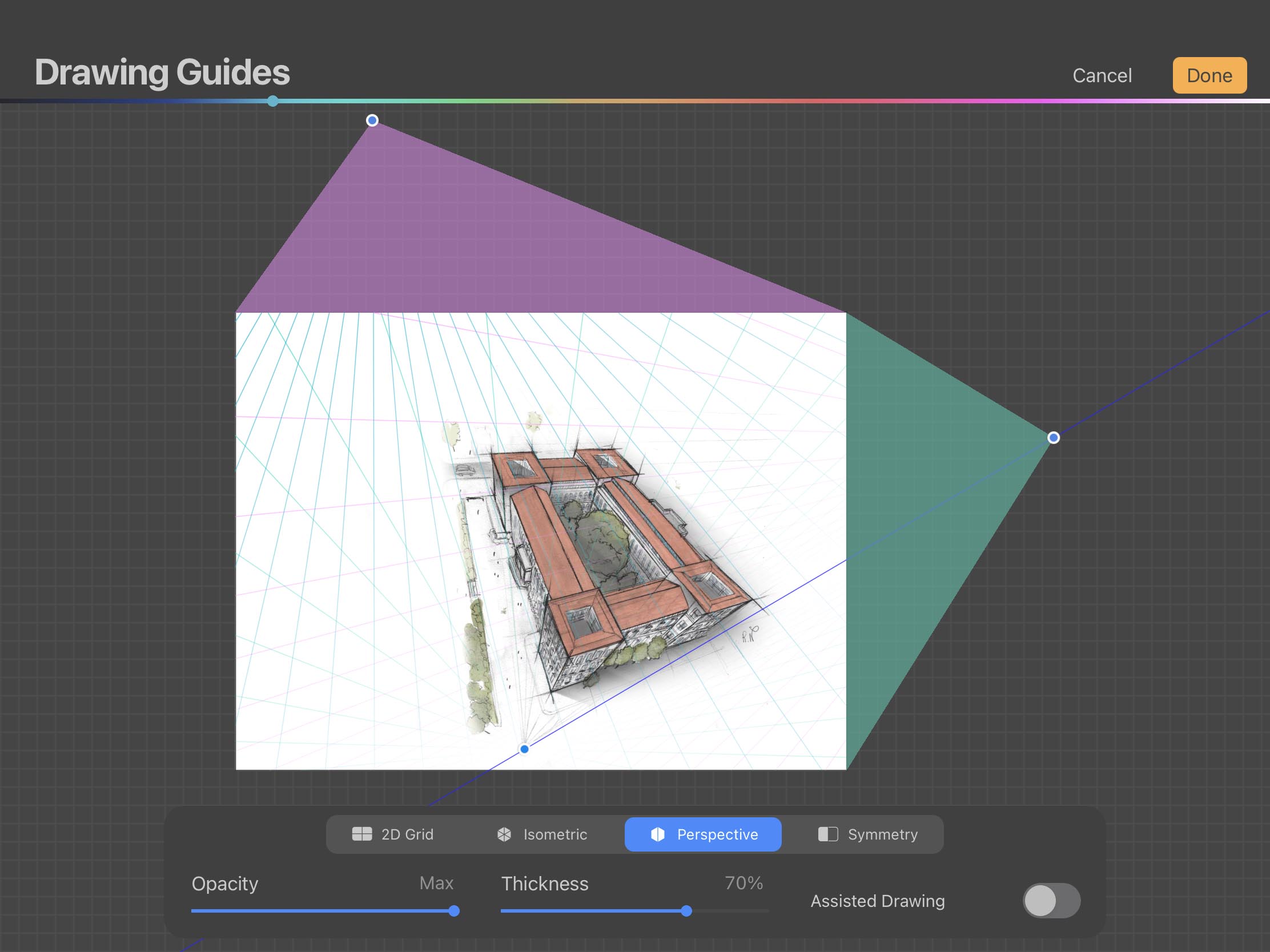 Perspective Illustration in Procreate