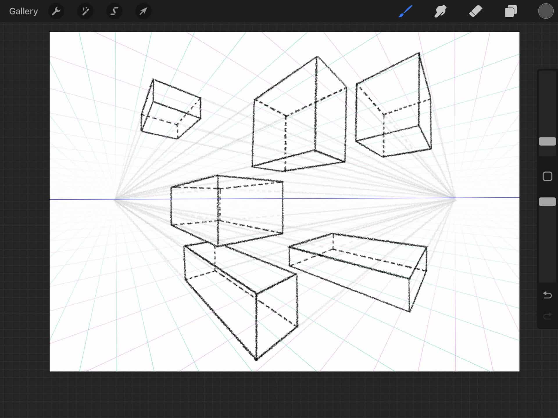 Perspective Illustration in Procreate