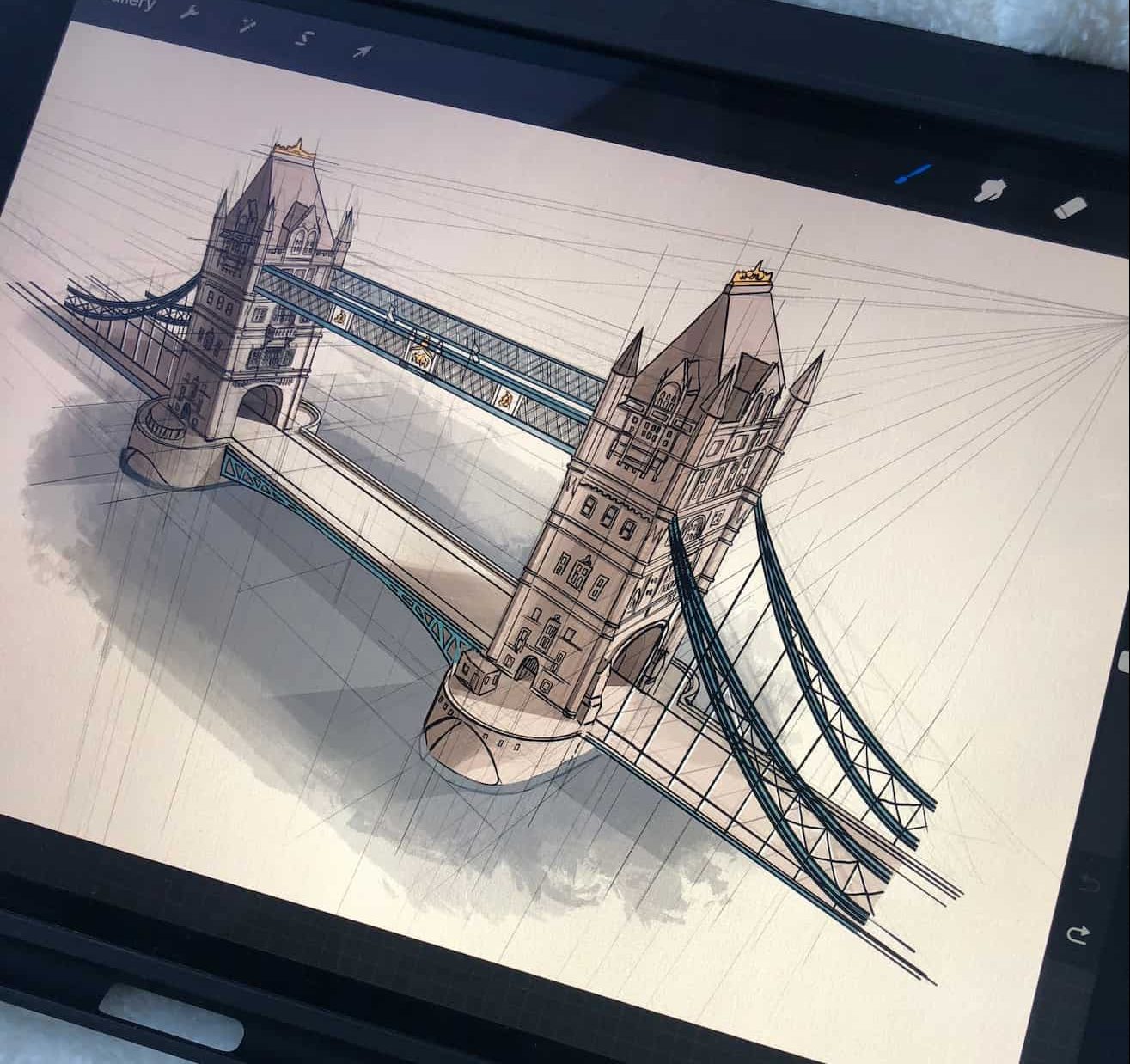 tower bridge london procreate